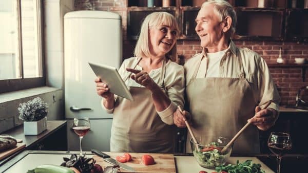 active elderly couple