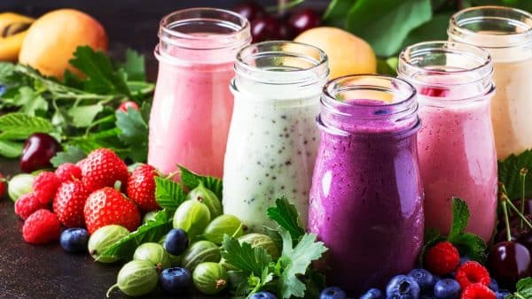 colorful smoothies