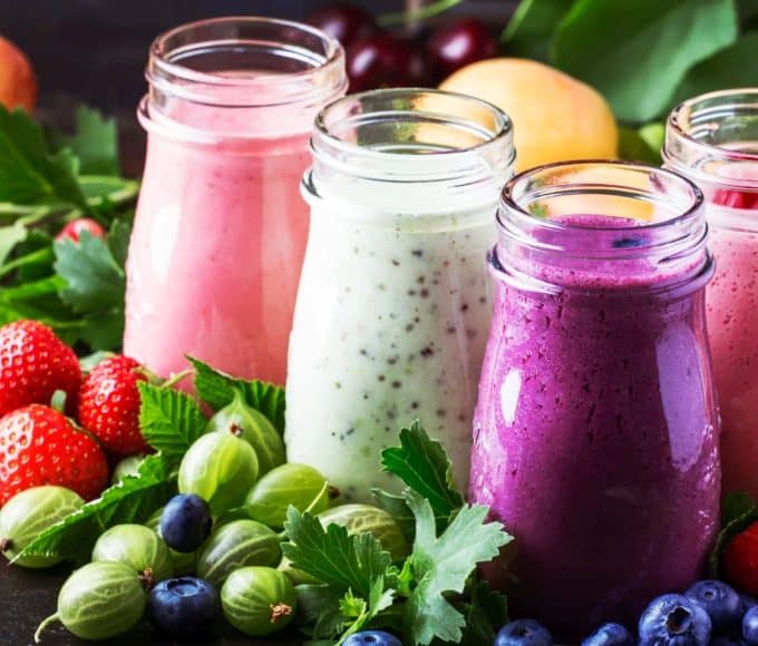 colorful smoothies