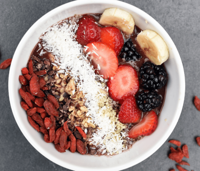 Vegan acai bowl recipe